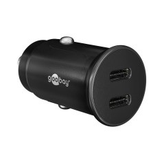 Dual-USB-C PD Auto Fast Charger 30W - Black | Ultimate Power Delivery for All Your Devices (12/24V) - Model 4040849597053